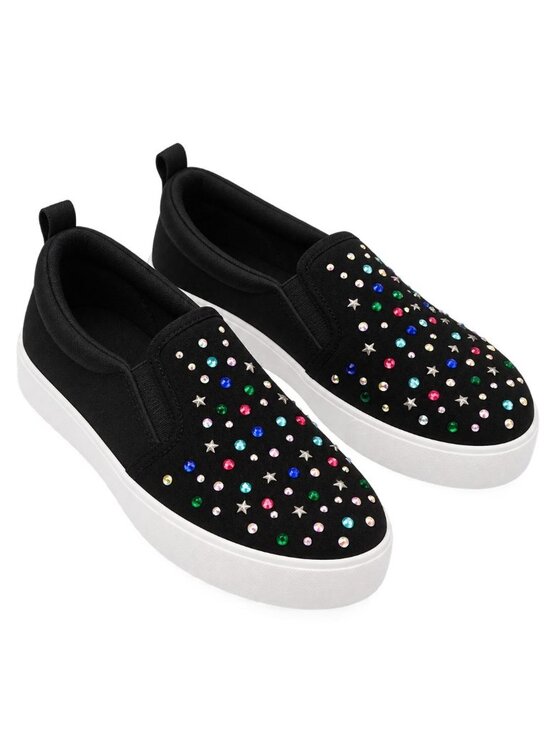art class Other - NIB Art Class Hanna Slip On Fashion Sneakers Sz 1 Kids Black Rhinestone Canvas
